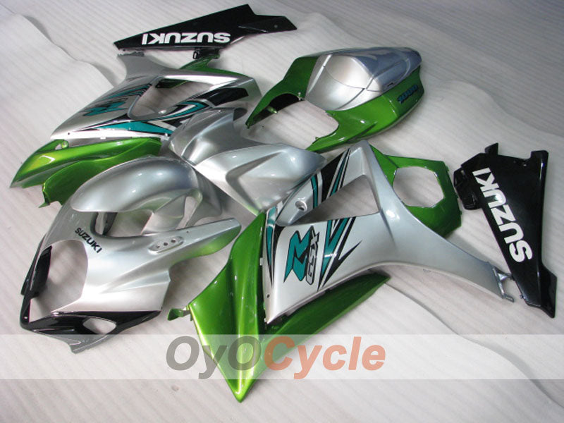Kit de carénage à injection pour GSX R1000 07-08 - Vert, Argent - Style usine #OYO87905533