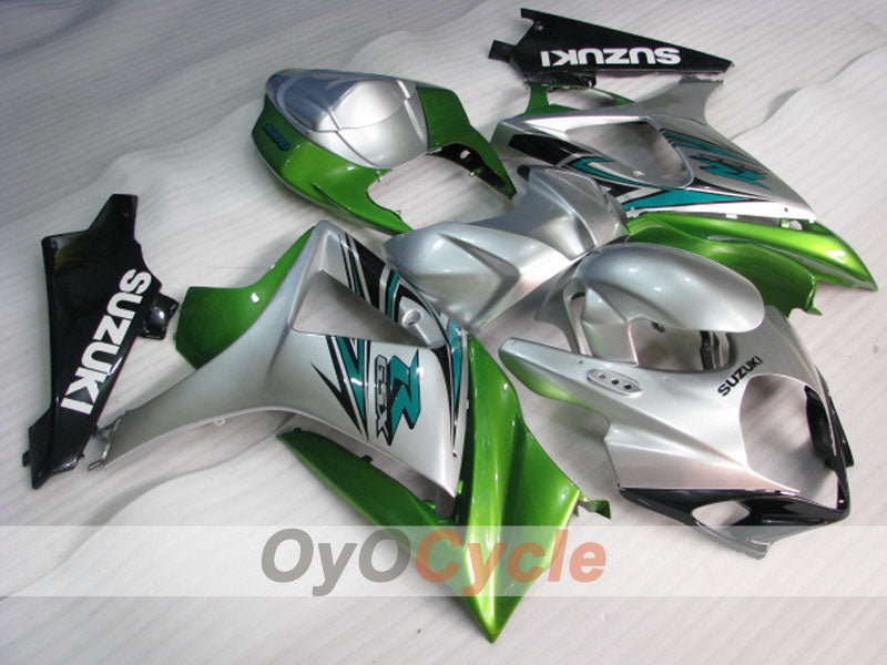 Kit de carénage à injection pour GSX R1000 07-08 - Vert, Argent - Style usine #OYO87905533