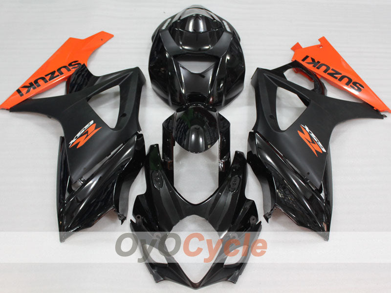 Kit de carénage à injection pour GSX R1000 07-08 - Orange, Noir, Mat - Style usine #OYO87905536