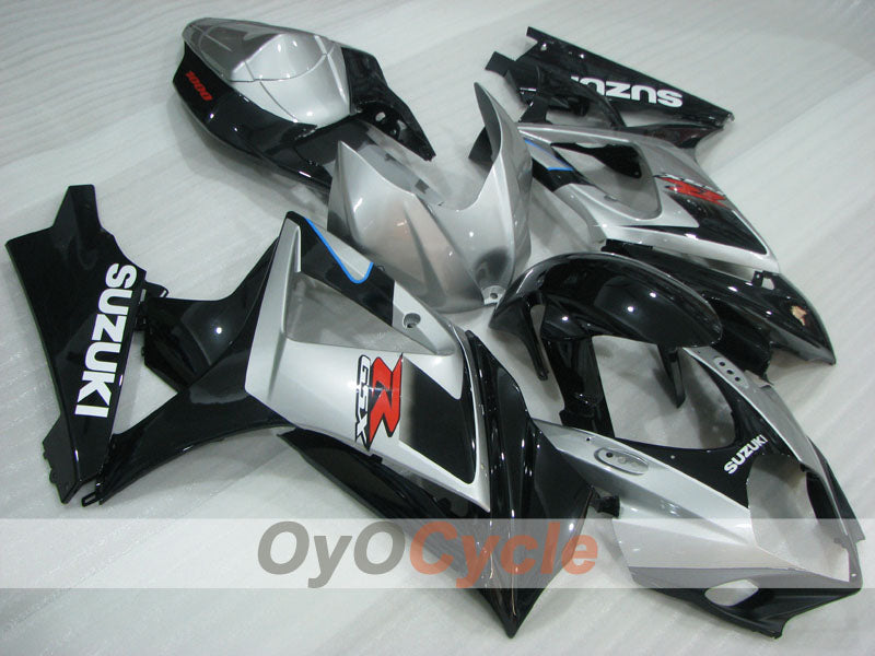 Kit de carénage à injection pour GSX R1000 07-08 - Noir, Argent - Style usine #OYO87905537