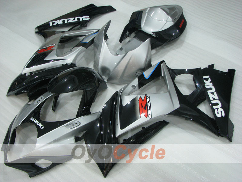 Kit de carénage à injection pour GSX R1000 07-08 - Noir, Argent - Style usine #OYO87905537