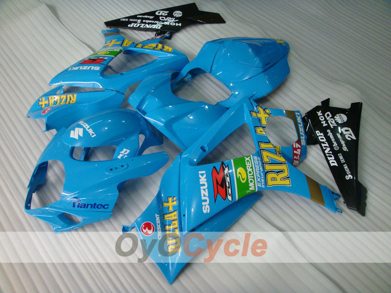 Kit de carénages injectés pour GSX R1000 07-08 - Bleu, noir - DUNLOP, Rizla+ #OYO87905542 Image secondaire du produit