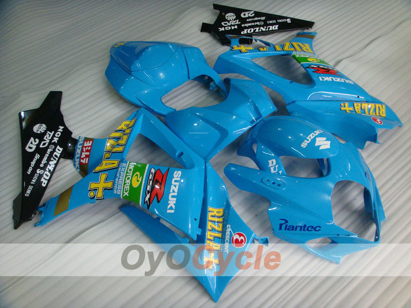 Kit de carénages injectés pour GSX R1000 07-08 - Bleu, noir - DUNLOP, Rizla+ #OYO87905542 Image principale du produit