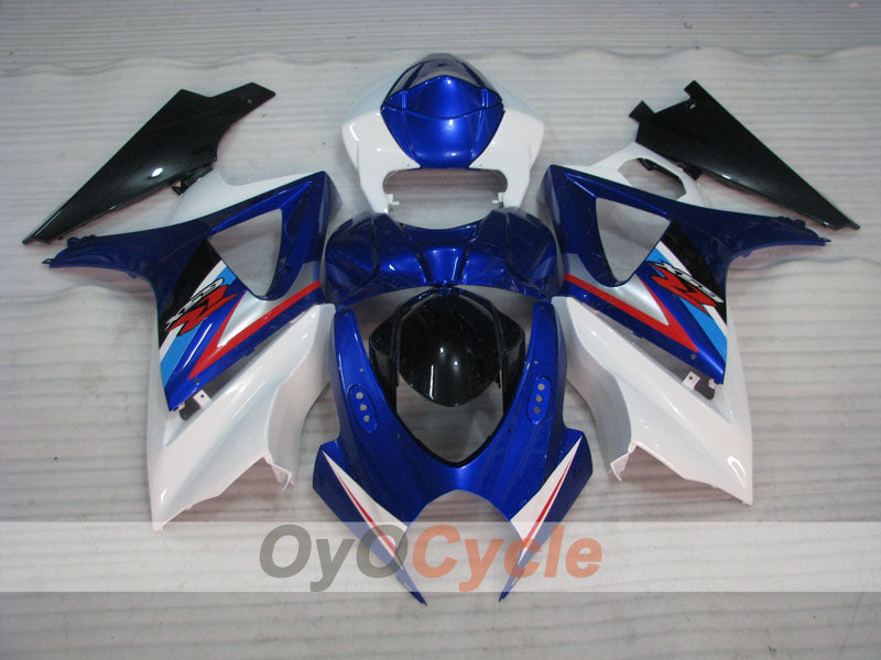 Kit de carénages injectés pour GSX R1000 07-08 - Bleu, blanc - Style d'usine #OYO87905543