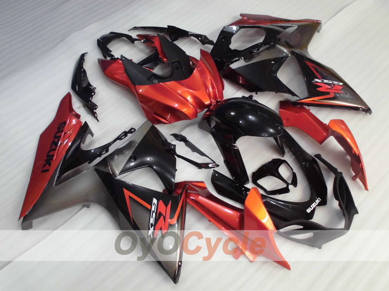 Kit de carénages injectés pour GSX R1000 09-16 - Orange, noir - Style d'usine #OYO87905545