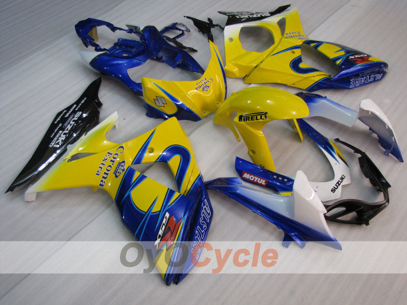 Kit de carénages injectés pour GSX R1000 09-16 - Jaune, bleu - Corona #OYO87905546