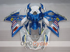 Kit de carénages injectés pour GSX R1000 09-16 - Bleu, blanc - DUNLOP, MOTUL #OYO87905548