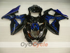 Kit de carénages injectés pour GSX R1000 09-16 - Noir - Flamme #OYO87905549