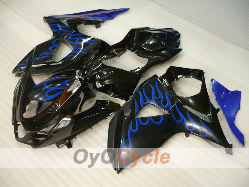 Kit de carénages injectés pour GSX R1000 09-16 - Noir - Flamme #OYO87905549