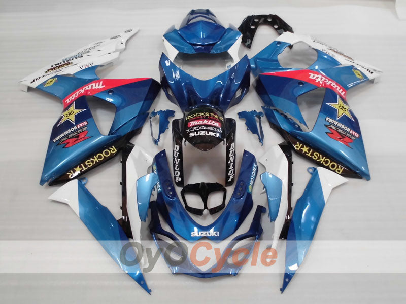 Kit de carénages injectés pour GSX R1000 09-16 - Bleu, blanc, noir - Rockstar #OYO87905550 Image secondaire du produit