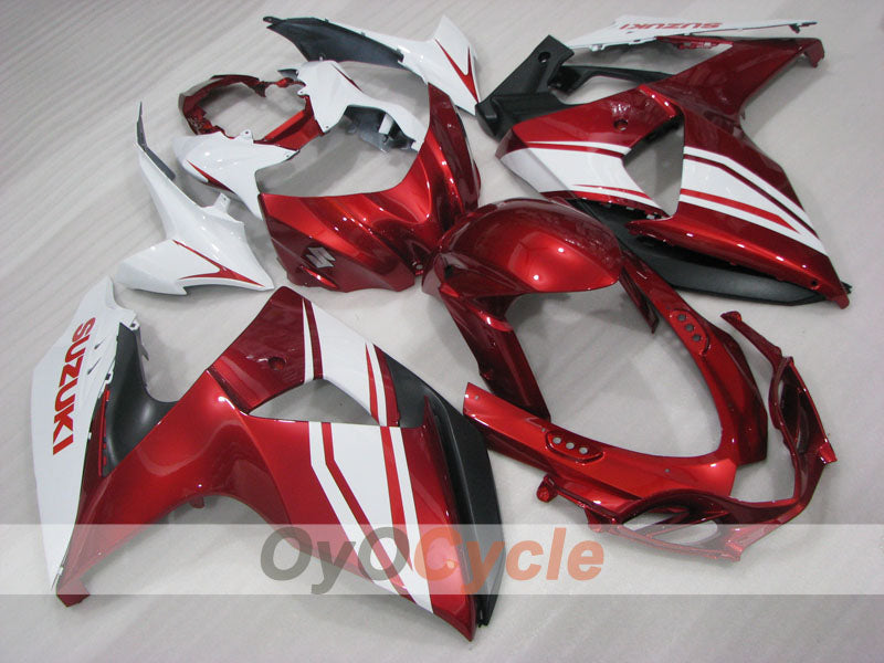 Kit de carénages injectés pour GSX R1000 09-16 - Rouge, blanc - Style d'usine #OYO87905552 Image principale du produit