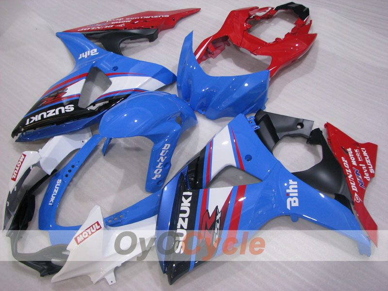 Kit de carénages à injection pour GSX R1000 09-16 - Rouge, bleu, noir - DUNLOP #OYO87905554