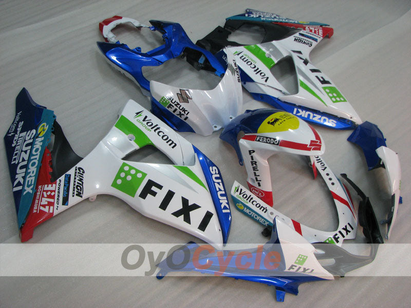 Kit de carénages à injection pour GSX R1000 09-16 - Bleu, blanc - FIXI #OYO87905559