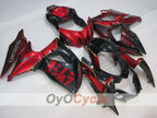 Kit de carénages à injection pour GSX R1000 09-16 - Rouge, noir - Style d'origine #OYO87905560