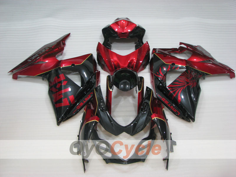 Kit de carénages à injection pour GSX R1000 09-16 - Rouge, noir - Style d'origine #OYO87905560
