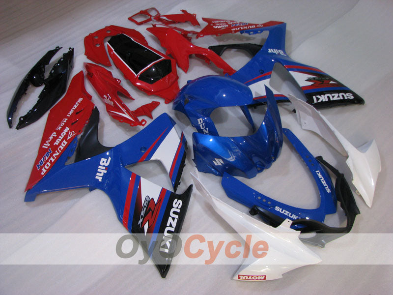 Kit de carénages à injection pour GSX R1000 09-16 - Rouge, bleu - DUNLOP #OYO87905562