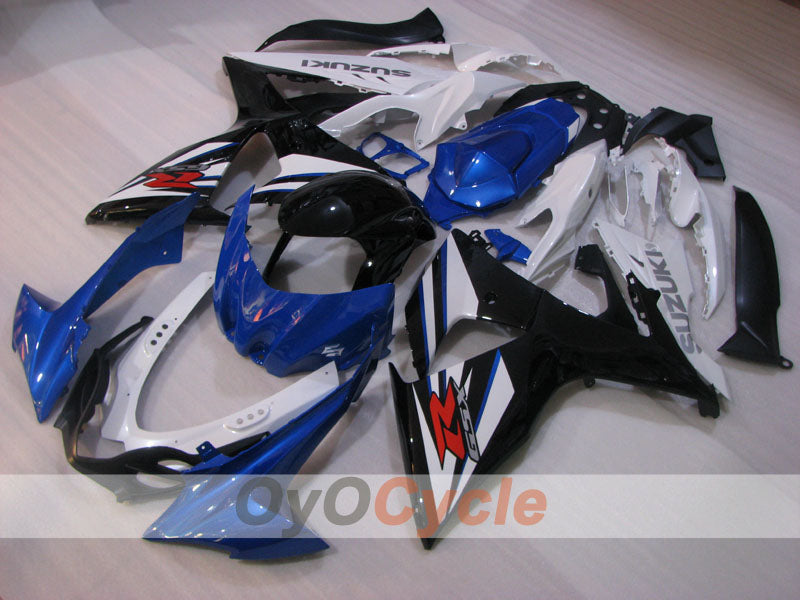 Kit de carénages à injection pour GSX R1000 09-16 - Bleu, blanc, noir - Style d'origine #OYO87905563