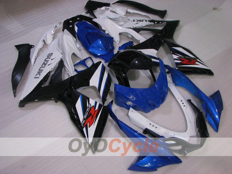 Kit de carénages à injection pour GSX R1000 09-16 - Bleu, blanc, noir - Style d'origine #OYO87905563