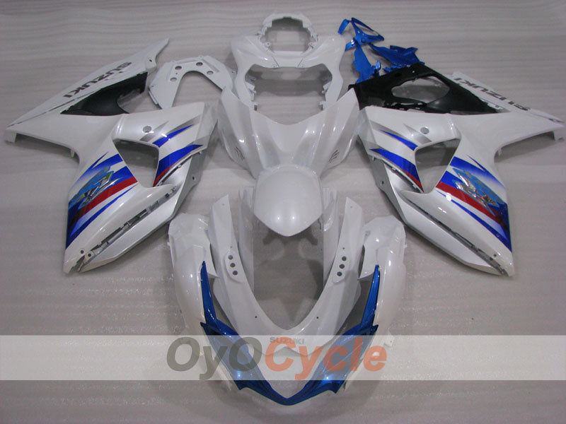 Kit de carénages à injection pour GSX R1000 09-16 - Bleu, blanc, noir - Style d'origine #OYO87905564
