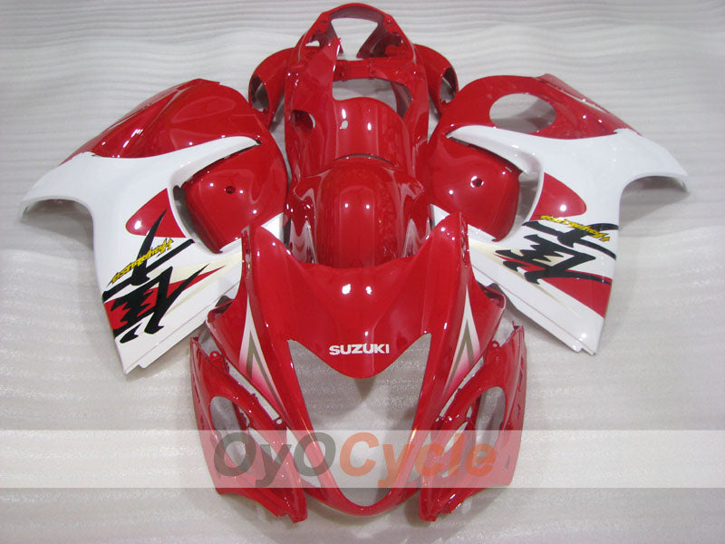 Kit de carénage à injection pour GSXR1300 Hayabusa 08-20 - Rouge, Blanc - Style d'origine #OYO87905570