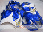 Kit de carénage à injection pour GSXR1300 Hayabusa 08-20 - Bleu, Blanc - Style d'origine #OYO87905571