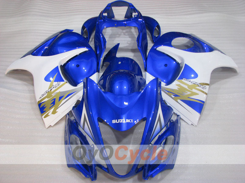 Kit de carénage à injection pour GSXR1300 Hayabusa 08-20 - Bleu, Blanc - Style d'origine #OYO87905571