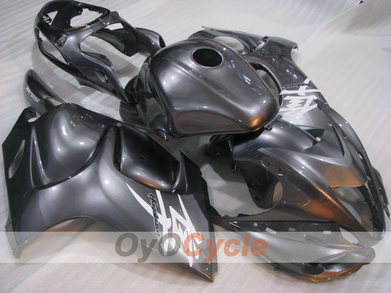 Kit de carénage à injection pour GSXR1300 Hayabusa 08-20 - Blanc, Gris - Style d'origine #OYO87905572