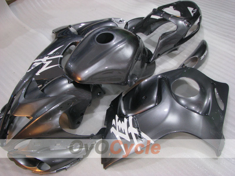Kit de carénage à injection pour GSXR1300 Hayabusa 08-20 - Blanc, Gris - Style d'origine #OYO87905572