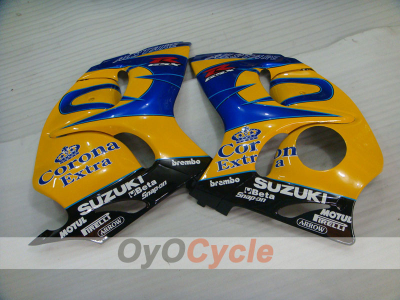 Kit de carénage à injection pour GSXR1300 Hayabusa 08-20 - Jaune, Bleu - Corona #OYO87905574