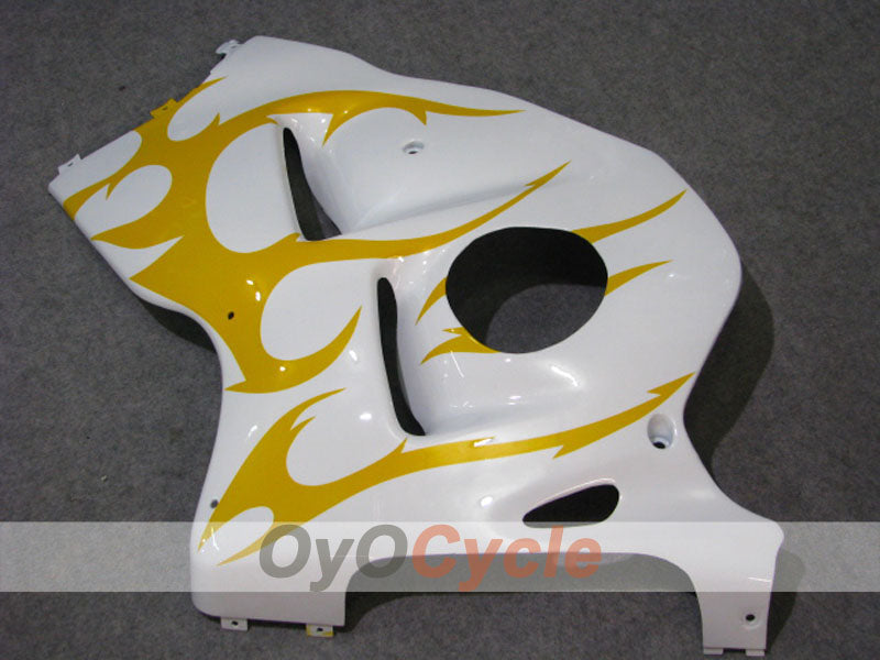 Kit de carénage à injection pour GSXR1300 Hayabusa 08-20 - Jaune, Blanc - Style d'origine, Personnalisable #OYO87905575