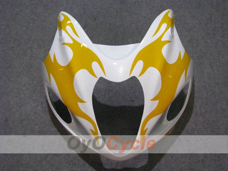 Kit de carénage à injection pour GSXR1300 Hayabusa 08-20 - Jaune, Blanc - Style d'origine, Personnalisable #OYO87905575