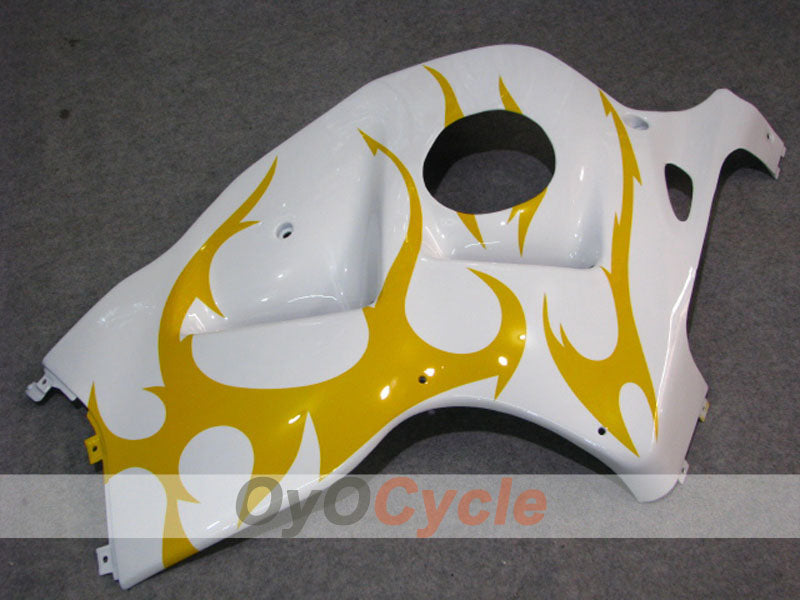 Kit de carénage à injection pour GSXR1300 Hayabusa 08-20 - Jaune, Blanc - Style d'origine, Personnalisable #OYO87905575