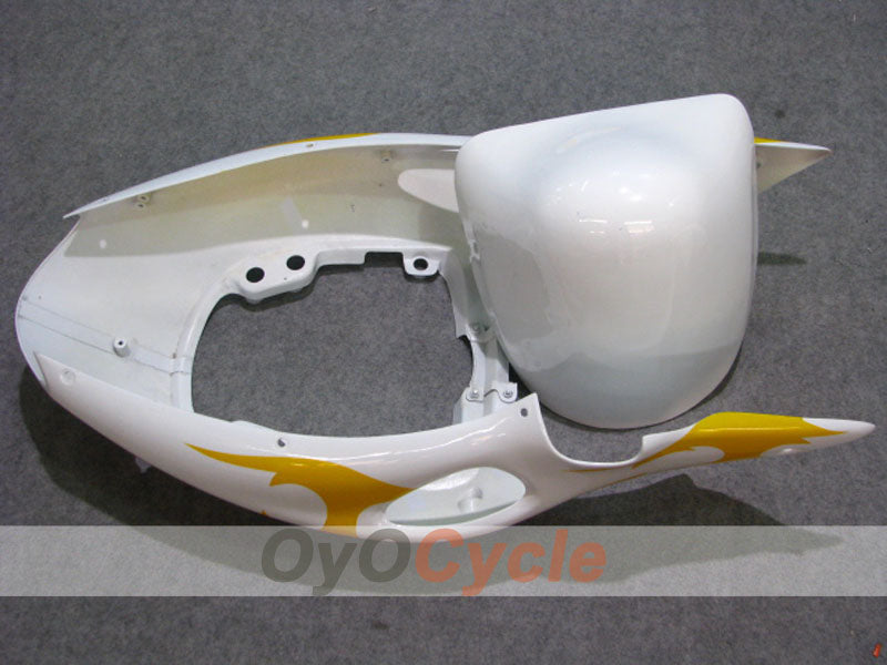 Kit de carénage à injection pour GSXR1300 Hayabusa 08-20 - Jaune, Blanc - Style d'origine, Personnalisable #OYO87905575