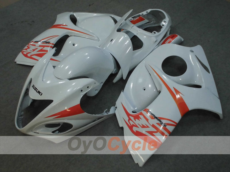 Kit de carénage à injection pour GSXR1300 Hayabusa 08-20 - Rouge, Blanc - Style d'origine #OYO87905577