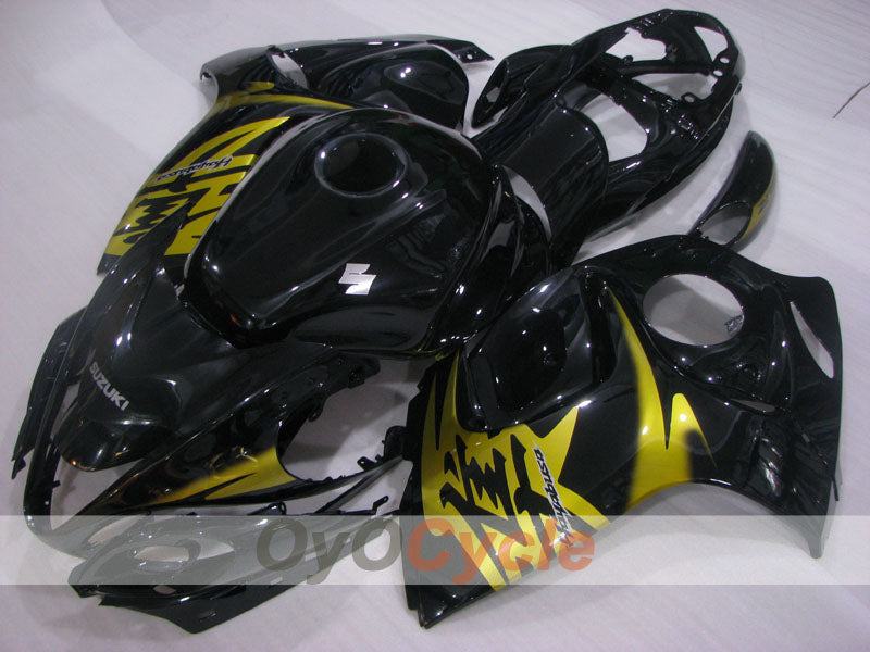 Kit de carénage injecté pour GSXR1300 Hayabusa 08-20 - Noir, doré - Style d'origine #OYO87905583