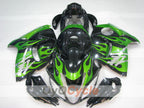 Kit de carénage injecté pour GSXR1300 Hayabusa 08-20 - Vert, noir - Flamme #OYO87905584