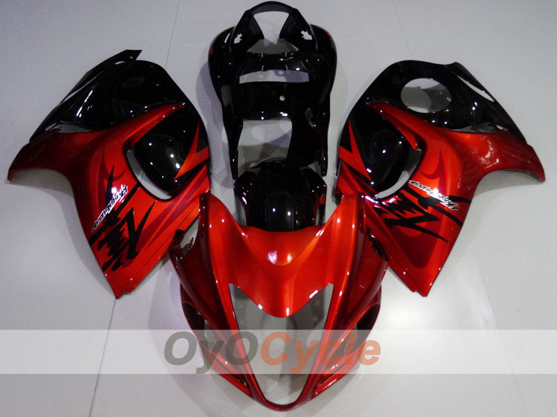 Kit de carénage injecté pour GSXR1300 Hayabusa 08-20 - Rouge, noir - Style d'origine #OYO87905585
