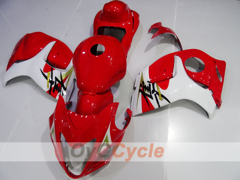 Kit de carénage injecté pour GSXR1300 Hayabusa 08-20 - Rouge, blanc - Style d'origine #OYO87905586