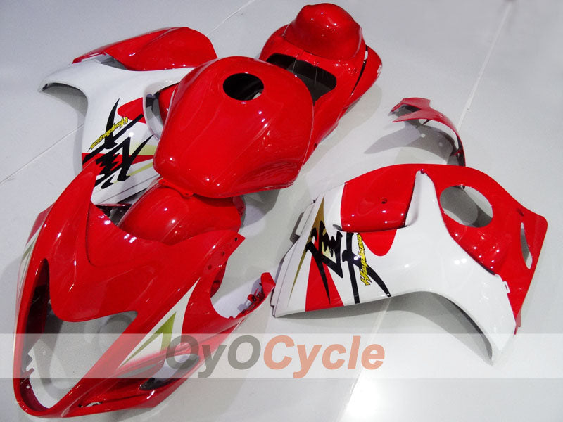 Kit de carénage injecté pour GSXR1300 Hayabusa 08-20 - Rouge, blanc - Style d'origine #OYO87905586