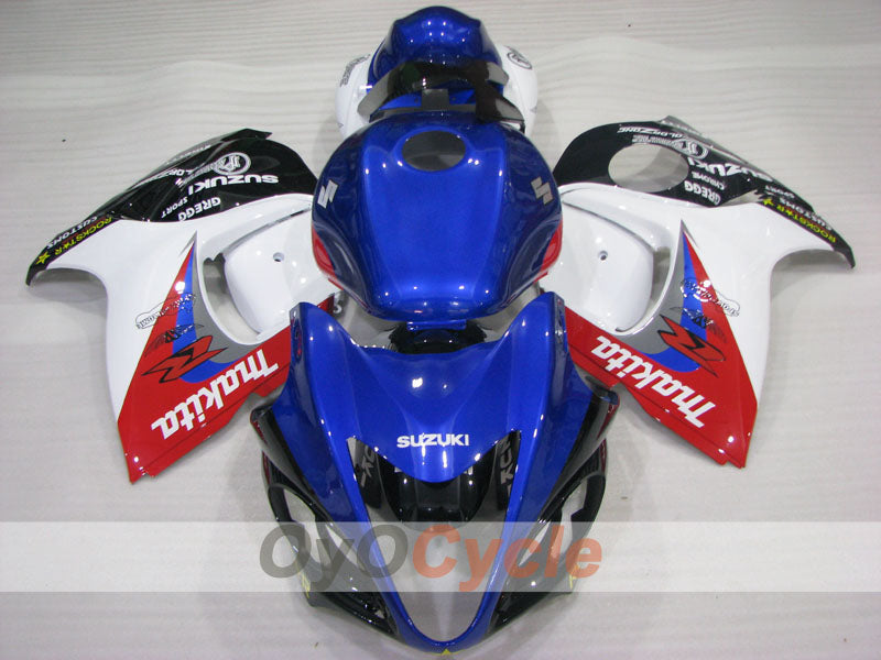 Kit de carénage injecté pour GSXR1300 Hayabusa 08-20 - Bleu, blanc, noir - Autres #OYO87905590