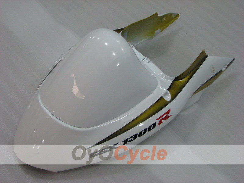 Kit de carénage à injection pour GSXR1300 Hayabusa 99-07 - Blanc, doré - Style d’origine #OYO87905599