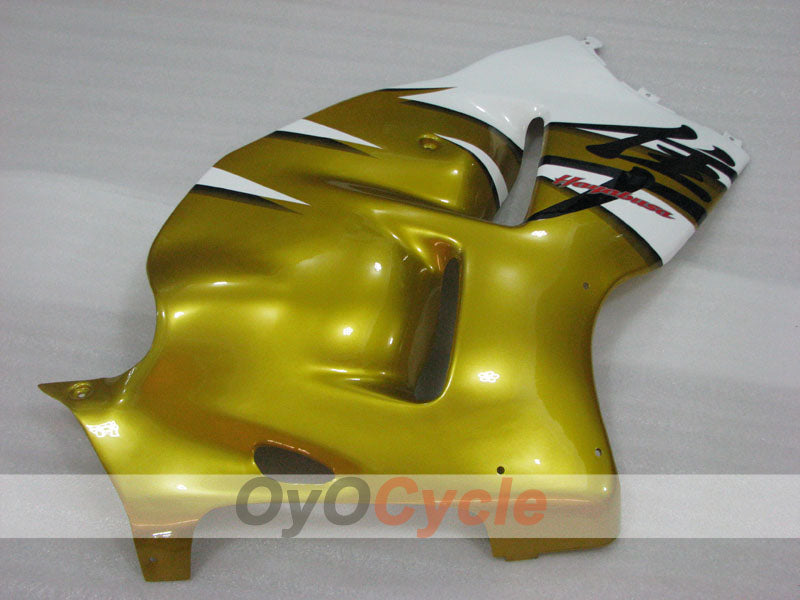 Kit de carénage à injection pour GSXR1300 Hayabusa 99-07 - Blanc, doré - Style d’origine #OYO87905599