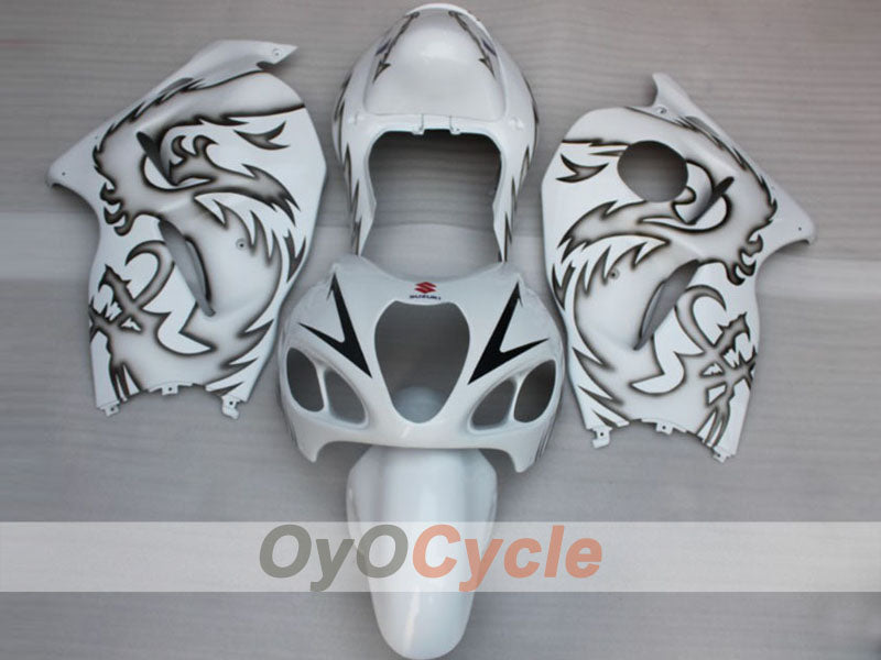 Kit de carénage à injection pour GSXR1300 Hayabusa 99-07 - Blanc, noir - Style d’origine, personnalisable #OYO87905600