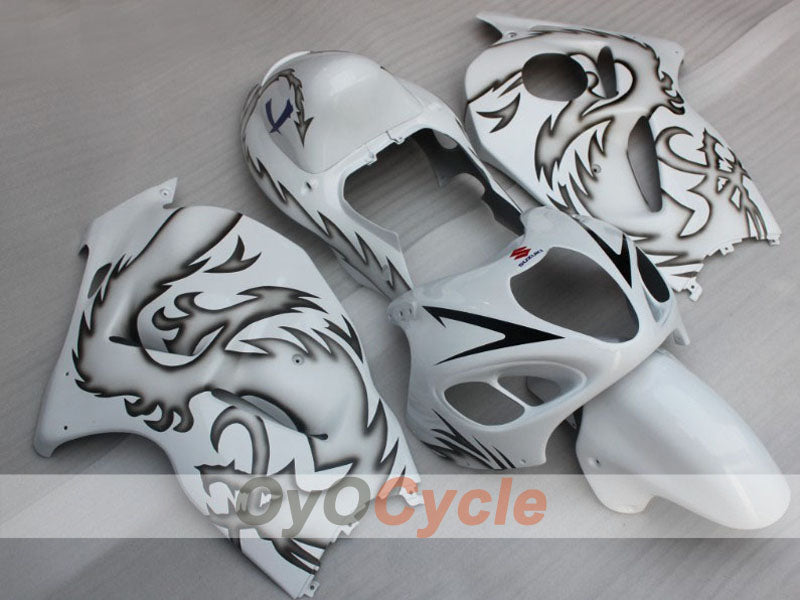 Kit de carénage à injection pour GSXR1300 Hayabusa 99-07 - Blanc, noir - Style d’origine, personnalisable #OYO87905600