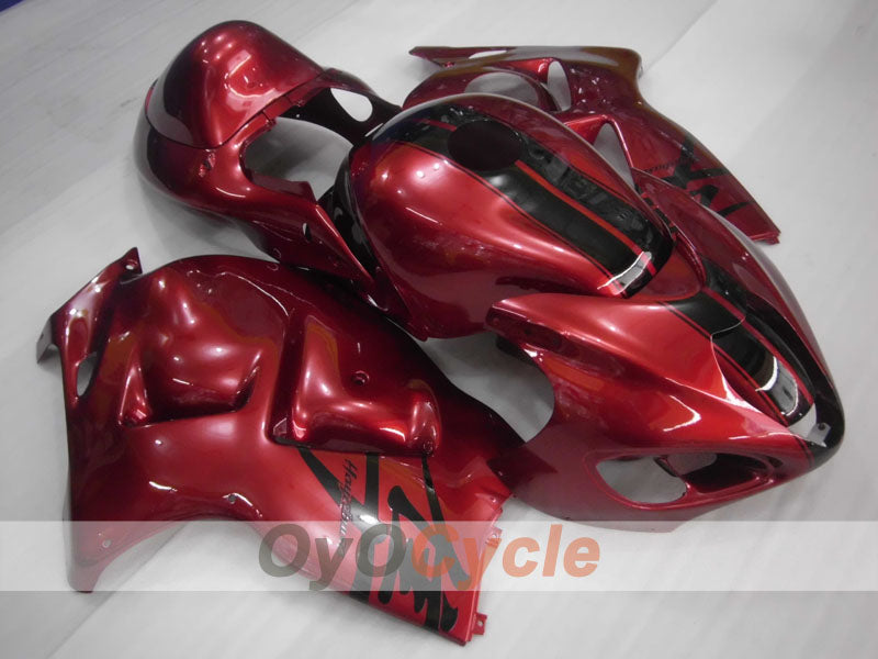 Kit de carénages injectés pour GSXR1300 Hayabusa 99-07 - Rouge, noir - Style d'origine #OYO87905606