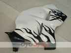 Kit de carénages injectés pour GSXR1300 Hayabusa 99-07 - Blanc, noir - Flammes #OYO87905607