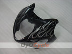 Kit de carénages injectés pour GSXR1300 Hayabusa 99-07 - Noir - Flammes #OYO87905609