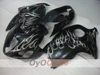Kit de carénages injectés pour GSXR1300 Hayabusa 99-07 - Noir - Flammes #OYO87905609