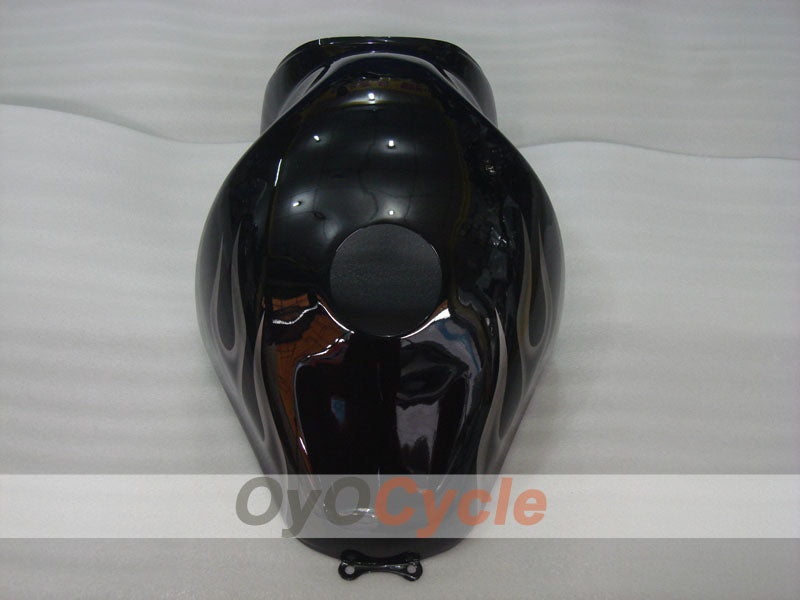 Kit de carénages injectés pour GSXR1300 Hayabusa 99-07 - Noir - Flammes #OYO87905609
