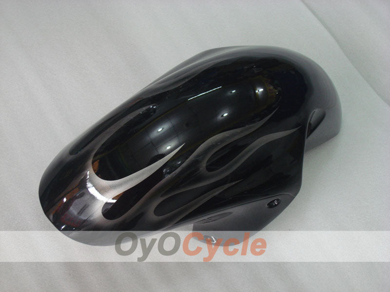Kit de carénages injectés pour GSXR1300 Hayabusa 99-07 - Noir - Flammes #OYO87905609